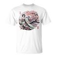 日本 浮世絵 京都 祇園甲部 五花街 桜 舞妓 着物 バックプリント Tシャツ