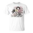 日本 浮世絵 観音菩薩 竜 桜 波 バックプリント Tシャツ