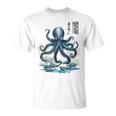 日本のタコ浮世絵 海の美 木版画 Tシャツ
