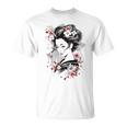 日本の芸者アートグラフィックtシャツ メンズ レディース キッズ Tシャツ