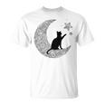 曼荼羅猫tシャツ レディース メンズ ユース 月と星 Tシャツ