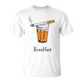 朝食タバコとウイスキー、面白いtシャツギフト。 Tシャツ