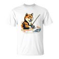 柴犬 犬 イヌ 面白いtシャツ 釣り 釣りバカ 釣り人 メンズ おもしろ 面白い 服 海釣り 川釣り 文字tシャツ 長袖tシャツ Tシャツ