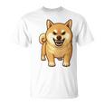 柴犬 犬 ムキッ ムキ顔 水彩 我慢の限界 怒る犬 イラスト おもしろ 長袖tシャツ Tシャツ