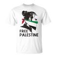 無料パレスチナ国旗 ガザの終わり占領 パレスチナ語 Tシャツ