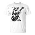 犬 ギタリスト ギター ペンブローク ウェールズ コーギー パパ ママ Tシャツ