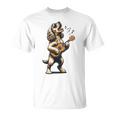 犬 演奏 ギター 歌う アメリカン コッカー スパニエル 面白い Tシャツ