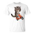 猫 ねこ バイク Tシャツ
