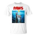 猫 ねこ 海 Paws アヒル Tシャツ