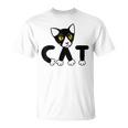 猫 子猫 ハチワレ モノトーン 白 黒 かわいい ユニーク Tシャツ