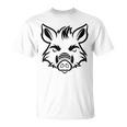 獣 小さなイノシシ 動物 かわいい シンプル ユーモア イノシシ Tシャツ
