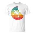 バックプリント 登山、ボルダリング、フリークライミングシルエット Tシャツ