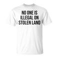 盗まれた土地では誰も違法ではない Tシャツ