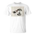 眠れる猫 子猫 このばいれい 日本 美術 絵画 かわいい 墨 Tシャツ