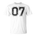 背中に07番 Tシャツ