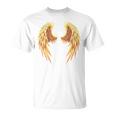 背中には金色の天使の羽 Tシャツ