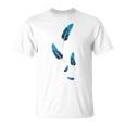 落ちる青い鳥の羽 Tシャツ