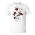 蛇爬虫類 蛇 バラ 花 爬虫類 ギフト Tシャツ
