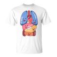 解剖学 生理学 心臓 肺 生命 器官 イラスト Tシャツ