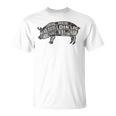 豚肉の部位 面白いtシャツ 豚 ブタ Bbq メンズ おもしろ 面白い 服 オリジナル グッズ ネタ バーベキュー ネタ Tシャツ