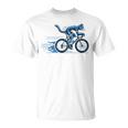 趣味のサイクリストのためのおしゃれな面白いロードバイク猫。 Tシャツ