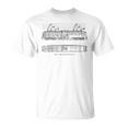 電車 ヴィンテージ 青写真 図 グラフィック 電気機関車 Tシャツ