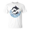 面白tシャツ シャチ 海 クジラ サメ おもしろ かわいい グッズ 服 ネタ メンズ オリジナル 夏 Tシャツ
