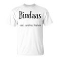 面白いインドの「Bindaas」 Tシャツ