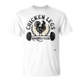 面白いチキンレッグバーベルワークアウトジム。 Tシャツ