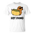 面白い犬 ホットドッグ 食通 駄洒落ギフト 男性 女性 キッズ 男の子 女の子 Tシャツ