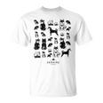 黒柴たくさん かわいい柴犬 柴犬イラスト Tシャツ