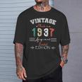 1937年8月生まれ ヴィンテージハッピーバースデー 87歳 Tシャツ 彼への贈り物