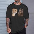 2匹の猫がミームを話す 長袖tシャツ Tシャツ 彼への贈り物