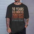 50歳 50歳 誕生日 記念日 黄金 結婚記念日 Tシャツ 彼への贈り物