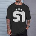 51 歳の誕生日番号 51 バルーン 51 歳の誕生日 Tシャツ 彼への贈り物