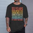 55 歳 お誕生日 55 Years Birthday 55 回目の誕生日プレゼント Tシャツ 彼への贈り物