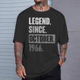 57歳の誕生日 ヴィンテージ レトロ 面白い 57歳 10月 1966 Tシャツ 彼への贈り物