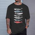 7 Tipos De Ballenas Especies De Razas De Ballenas Amante De Las Ballenas Camiseta unisex Regalos para él