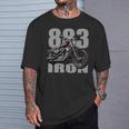 883 アイアンクラシックモーターサイクルバイカー 長袖tシャツ Tシャツ 彼への贈り物
