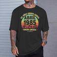 Abril 1985 40 Años Hombre Cumpleaños Regalo Abril 1985 Camiseta unisex Regalos para él