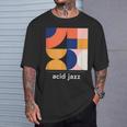 Acid Jazz ヴィンテージジャズミュージックバンド ミニマルtシャツ Tシャツ 彼への贈り物