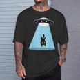 Alien Cat Abduction Ufo Cat Alien Abduction Tシャツ 彼への贈り物