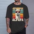 Alpapa Maglia Divertente Per Festa Del Papà Alpaca Maglietta Regalos para él