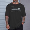 Avión De Combate Mig-21 Diseño De Avionesoviéticos De La Guerra Fría Camiseta unisex Regalos para él
