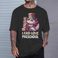 I Axo Love Presschool Axolotl 新学期読書 Tシャツ 彼への贈り物