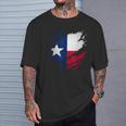 Bandera De Texas Rasgada Del Estado De Tx Camiseta unisex Regalos para él