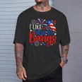 I Like How He Bangs 4Th Of July Fireworks Couples T-Shirt Gifts for Him