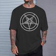 Baphomet De Pentagrama Para Hombre Diseño De Pentagrama Invertido In Mangas Camiseta unisex Regalos para él
