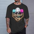 Baseball Drip Boys Ice Cream Waffle Home Plate Respect Drip T-Shirt Gifts for Him