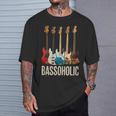 Bassoholic ベースギタープレーヤーのベーシストのコレクターのためのギフトbass Tシャツ 彼への贈り物